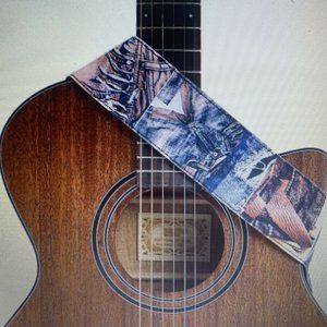 Heele Guitar & Bass Strap Blue Jeans and Rock Musi